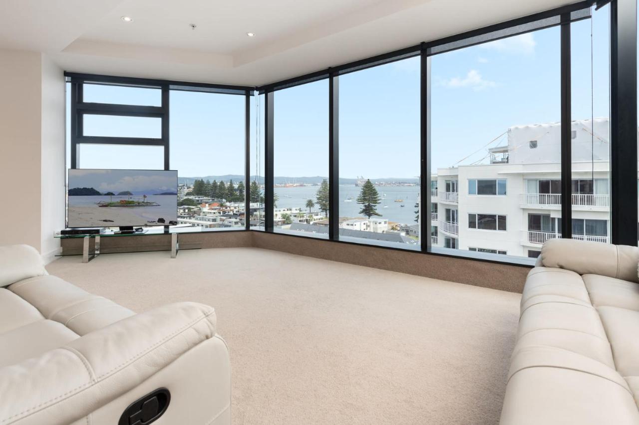 芒格努伊山Superb Elevated Views Of Harbour With Heated Pool, Gym & Parking公寓 外观 照片