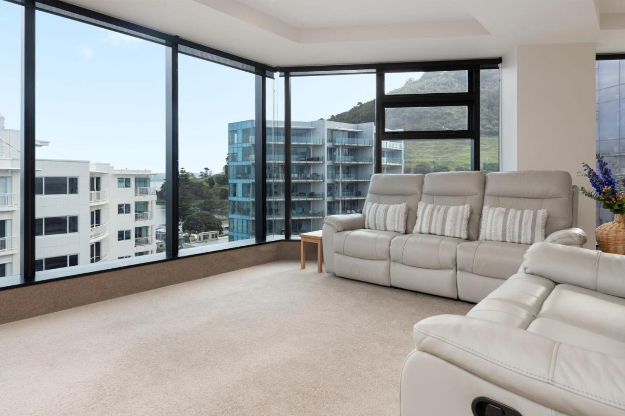 芒格努伊山Superb Elevated Views Of Harbour With Heated Pool, Gym & Parking公寓 外观 照片