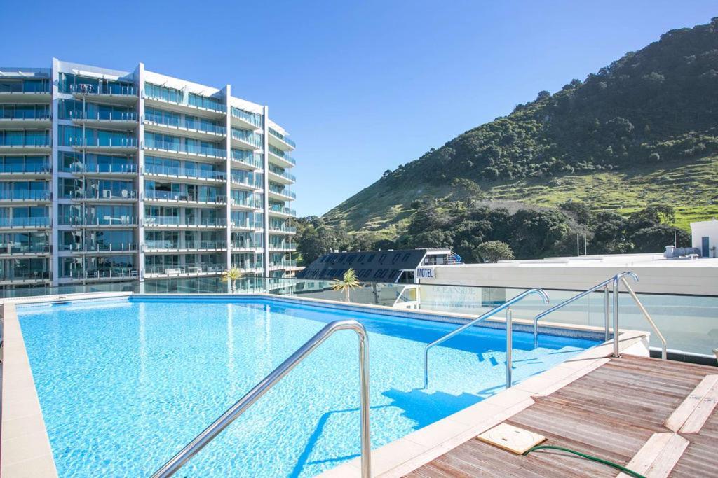 芒格努伊山Superb Elevated Views Of Harbour With Heated Pool, Gym & Parking公寓 外观 照片